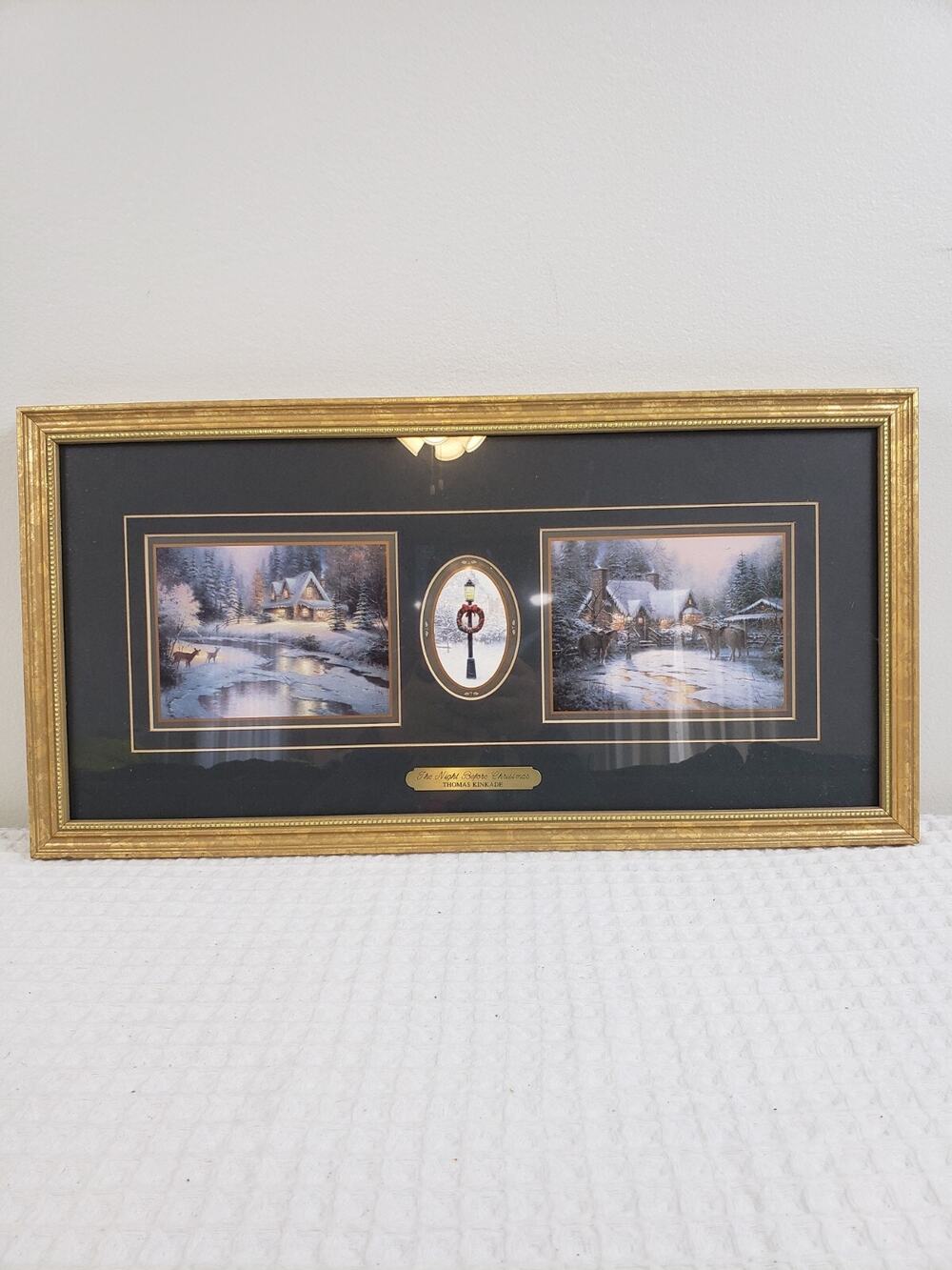 1997 Thomas Kinkade The Night Before Christmas Collage Accent Prints Framed 19”